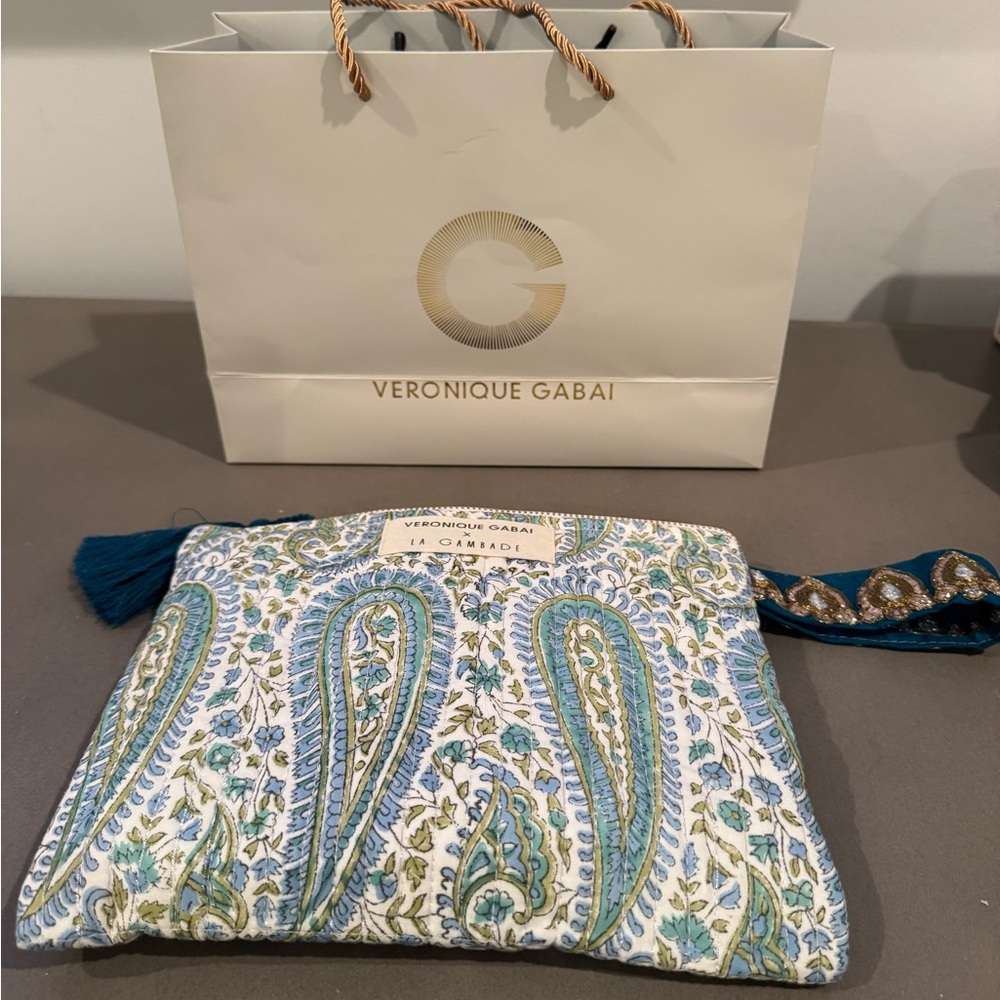 VERONIQUE GABAI
x
LA GAMBADE Blue and Green Patterned Women's Bag